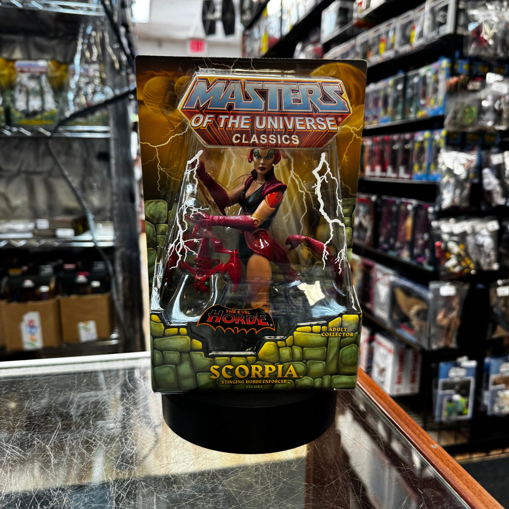 Scorpia (Mattel, Classics, MOTU) **SEALED** product image 1, provided for visual reference and product detail review