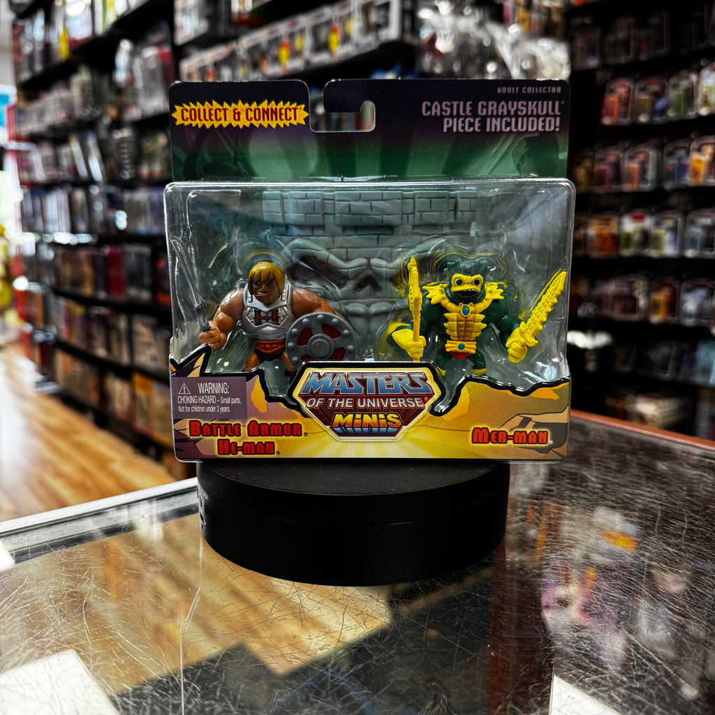 Battle Armor He-Man & Mer-Man (Mattel, Mini MOTU) **SEALED** product image 1, provided for visual reference and product
