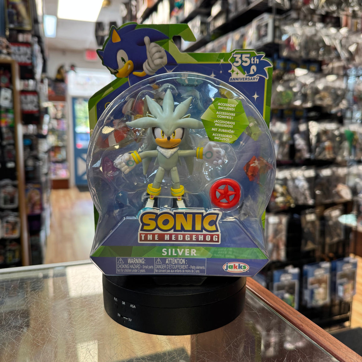 Silver (Sonic The Hedgehog, Jakks Pacific) **SEALED** product image 1, provided for visual reference and product detail