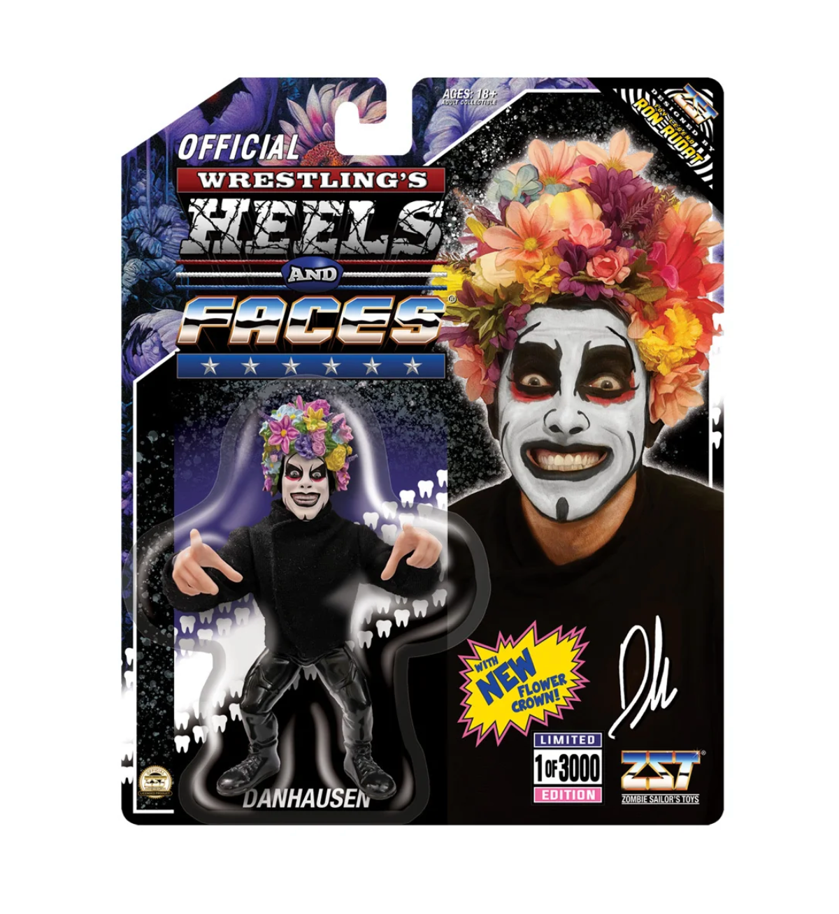 Flower Clown Danhausen (ZST Heels & Faces, WWE) *Sealed* product image 1, provided for visual reference and product detail