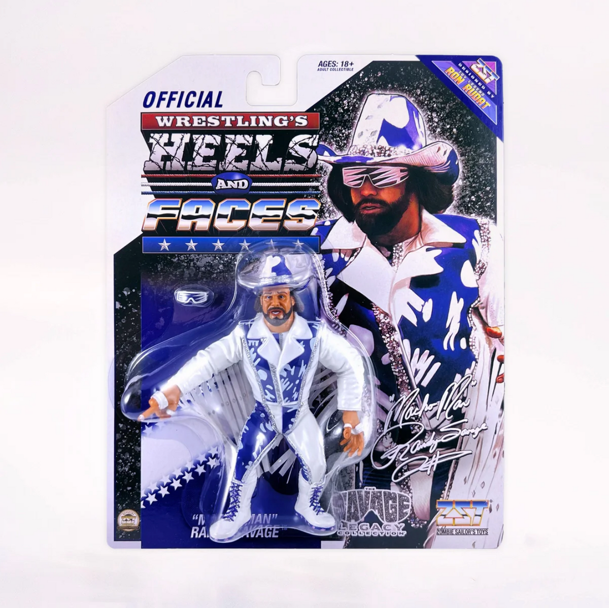 Macho Man -White & Blue- (ZST Heels & Faces, WWE) *Sealed* product image 1, provided for visual reference and product detail