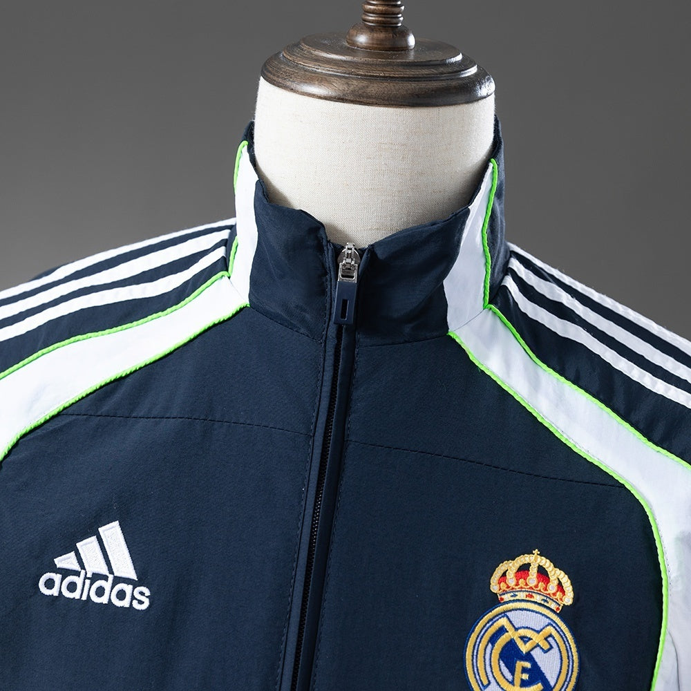 Real Madrid Windbreaker 2025-26 Navy Blue & White Football product image 8