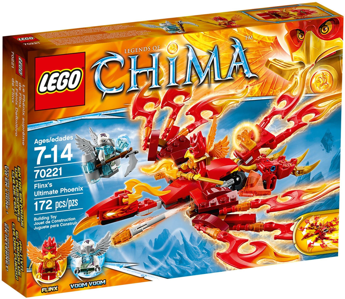 70221 Chima Flinx's Ultimate Phoenix (Retired) (New Sealed) product image 1, provided for visual reference and product