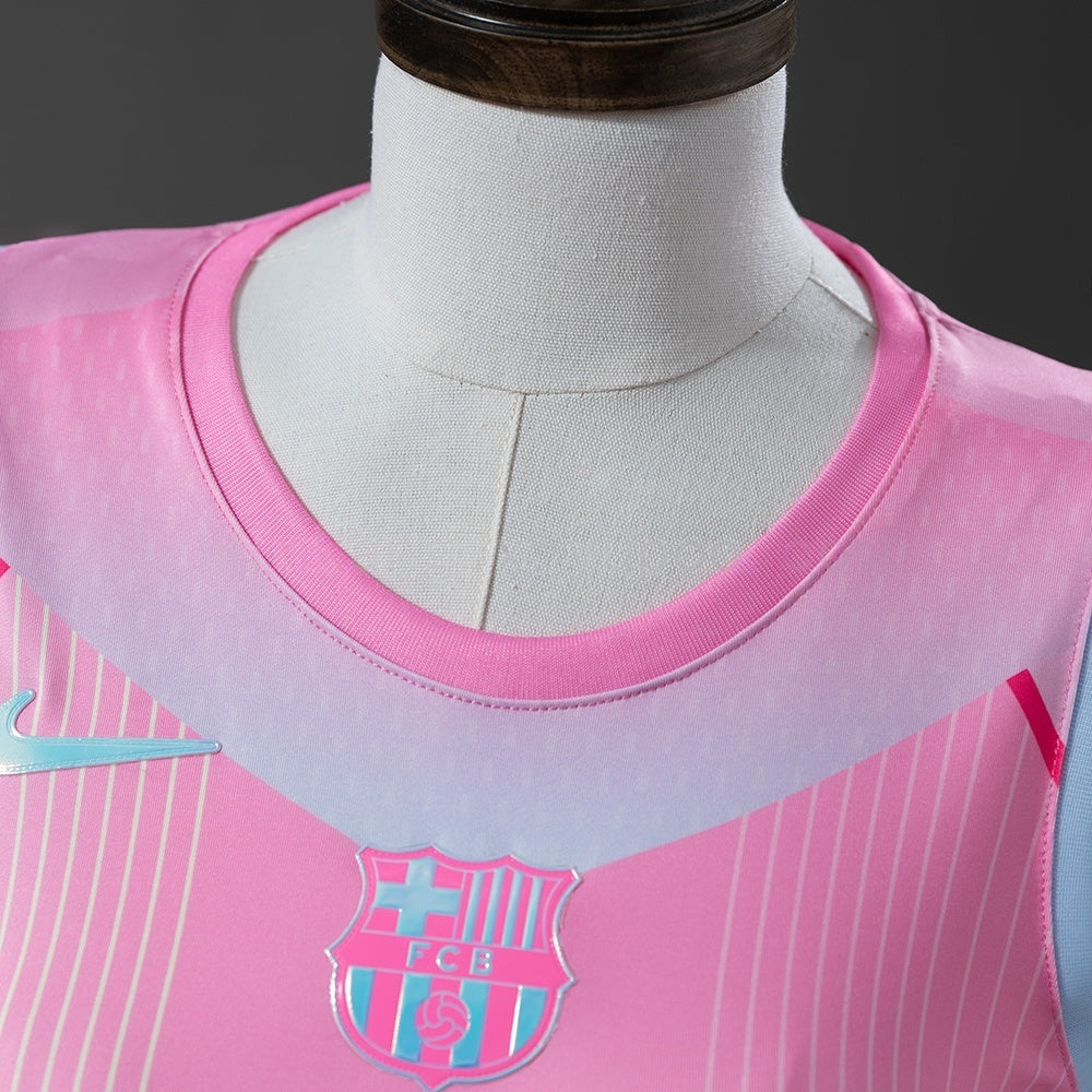 Women Barcelona Pink Vest 25/26 Football Kit Soccer Shirt product image 7