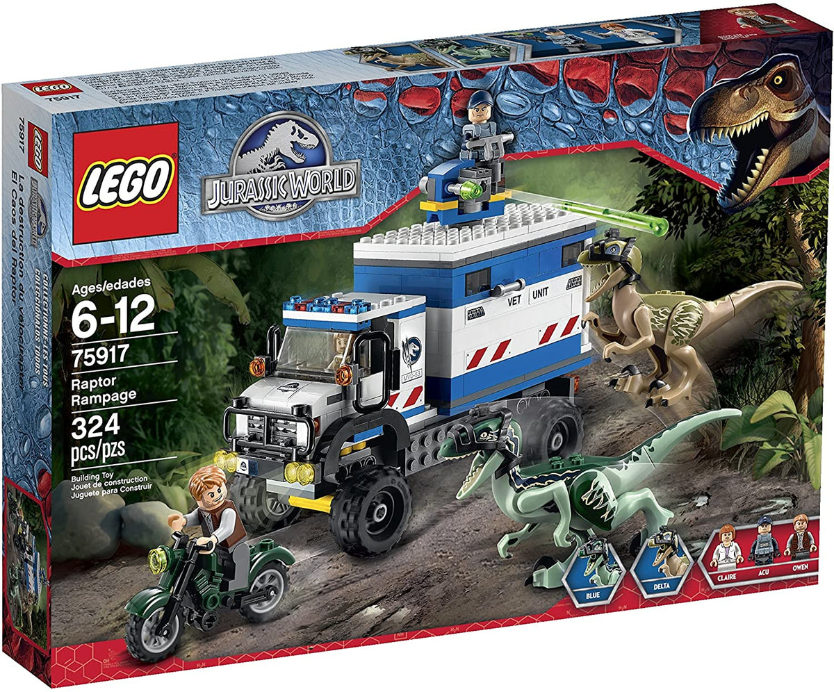 75917 Jurassic World Raptor Rampage (Retired) (Certified Complete) product image 1, provided for visual reference and