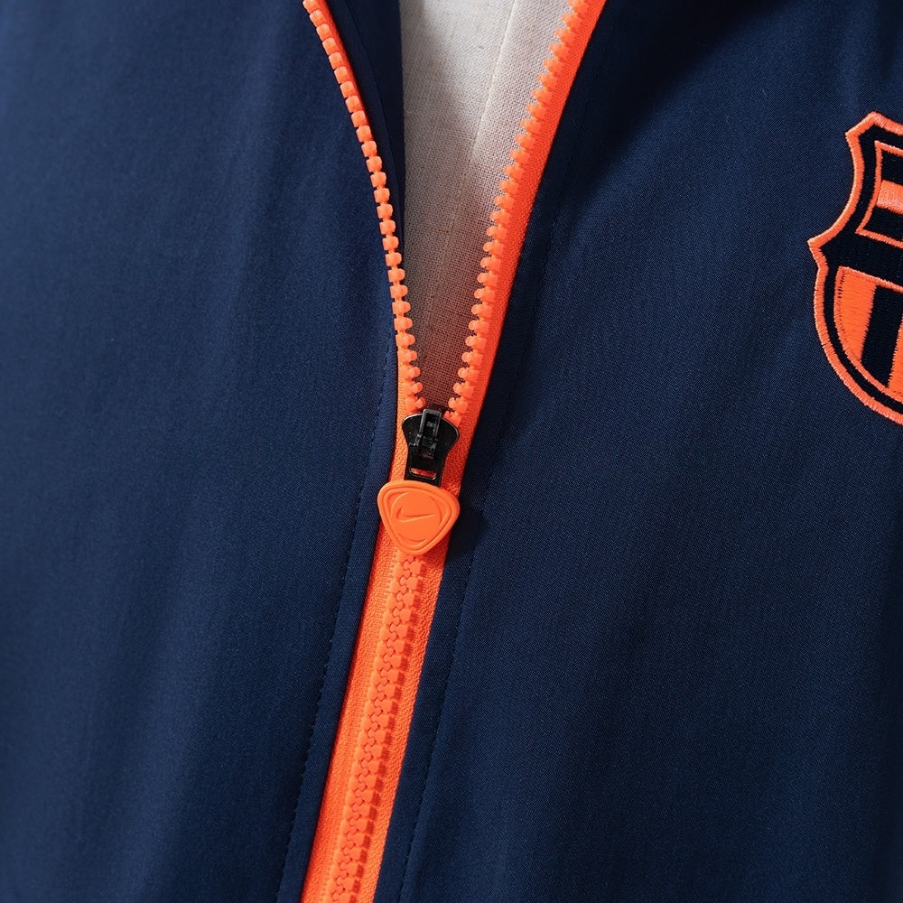 Barcelona Windbreaker 2025/26 Navy Blue & Orange Football product image 5