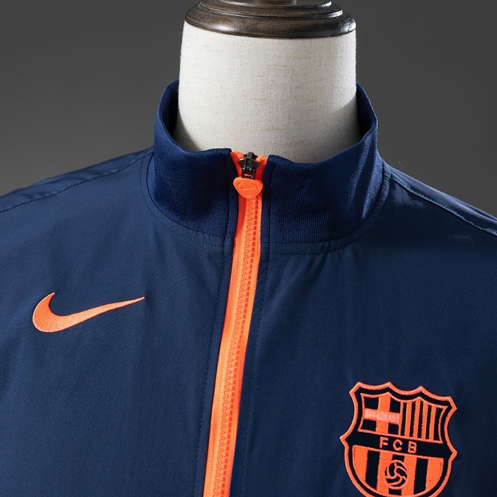 Barcelona Windbreaker 2025/26 Navy Blue & Orange Football product image 8