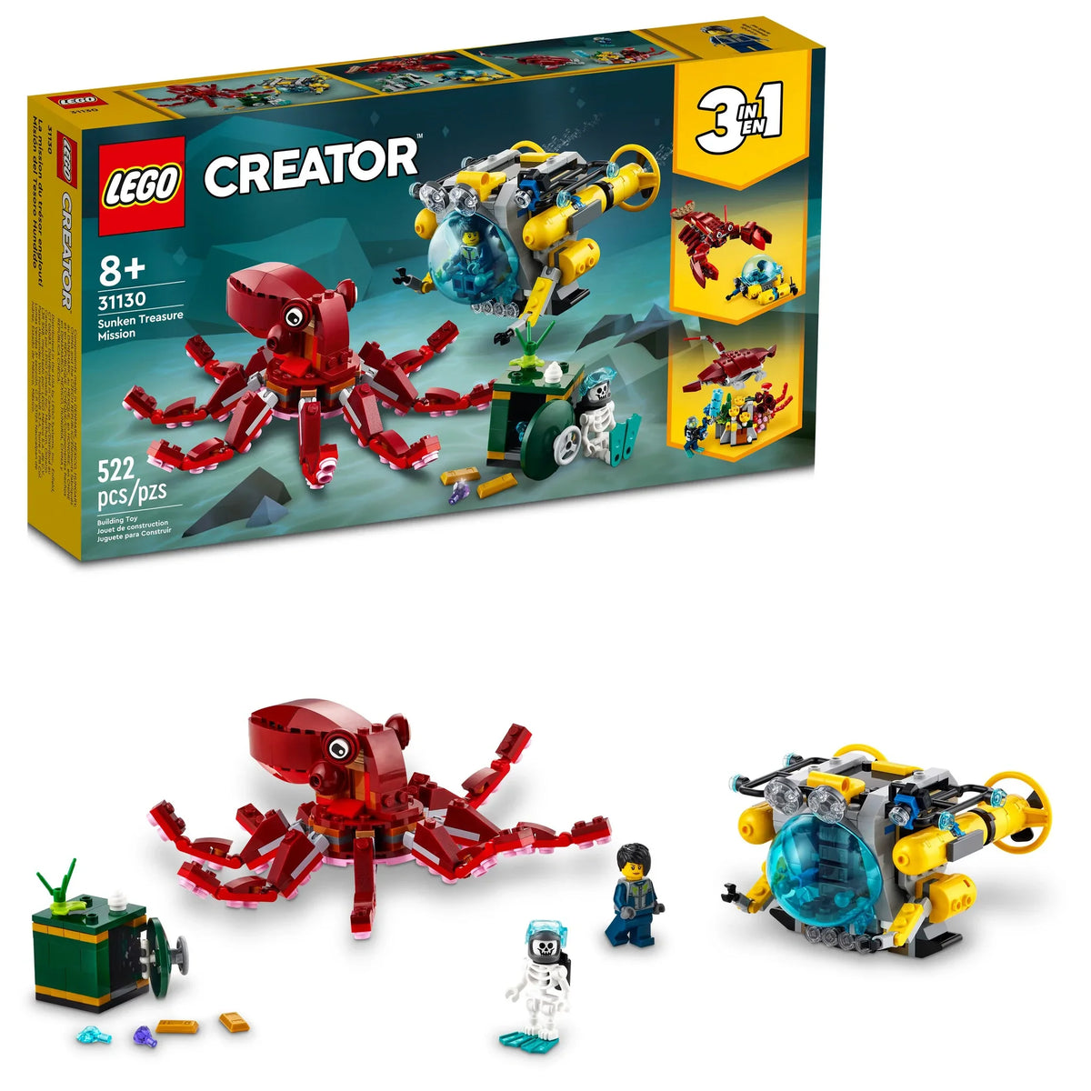 31130 Sunken Treasure Mission (Retired) (New Sealed) product image 1, provided for visual reference and product detail review