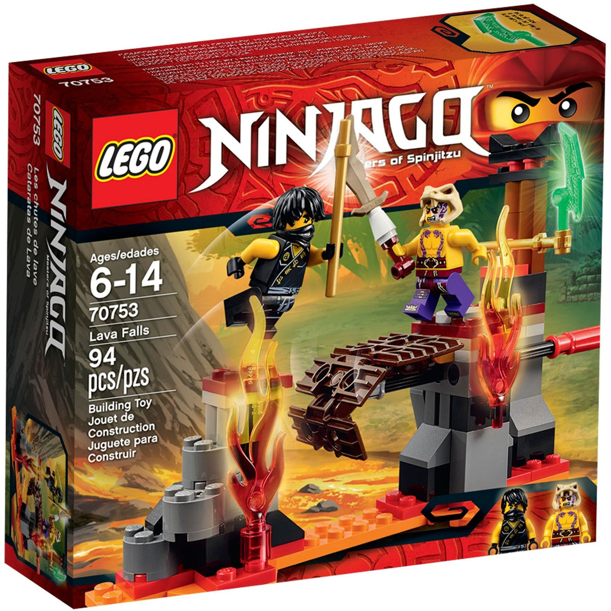 70753 Ninjago Lava Falls (Retired) (New Sealed) product image 1, provided for visual reference and product detail review