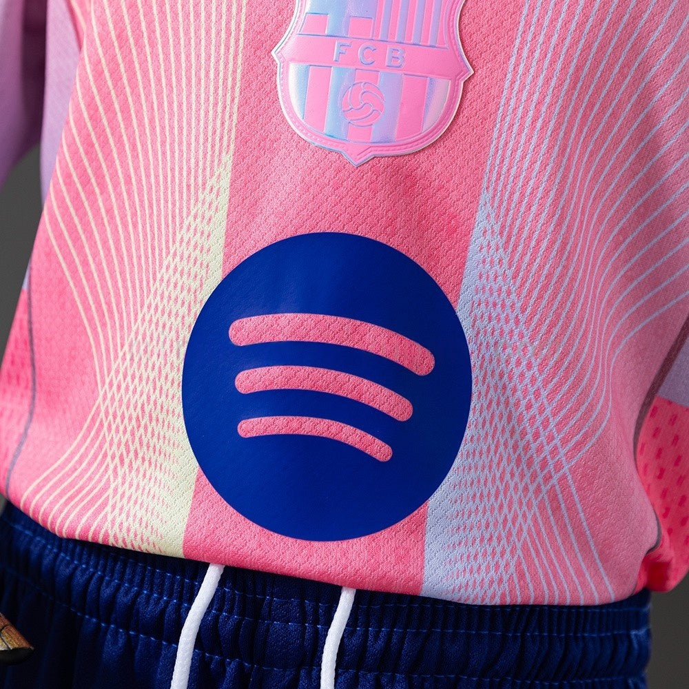 Kids Barcelona Jersey 25/26 Pink Special Football Kit product image 8