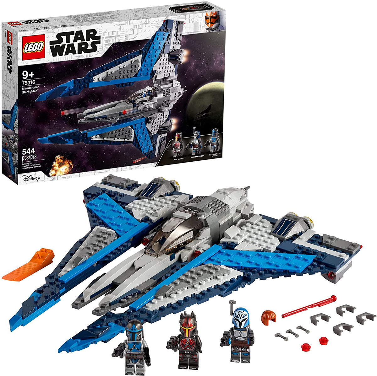 75316 Mandalorian Starfighter (Retired) (Certified Complete) product image 1, provided for visual reference and product