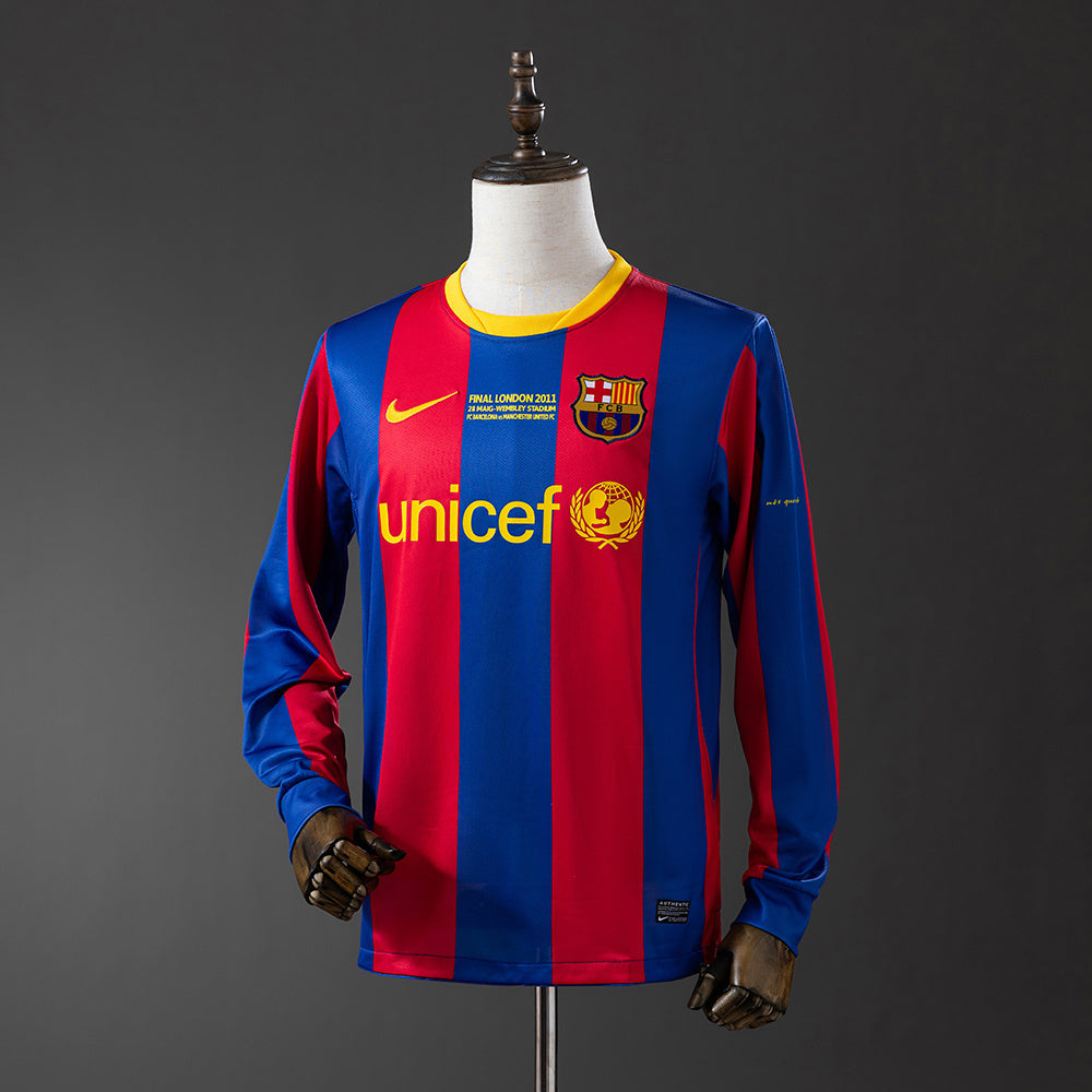 Barcelona Jersey 2010-11 Home Retro Kit Long Sleeves product image 1