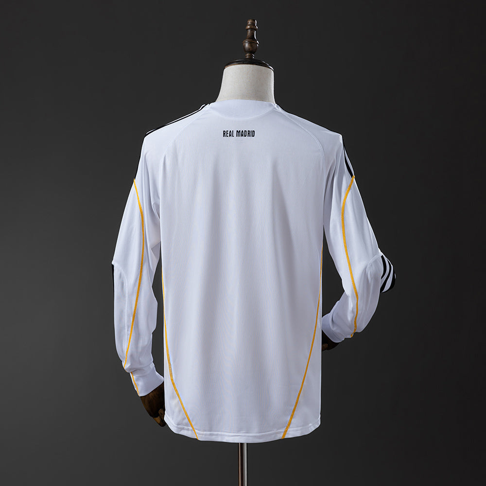 Real Madrid Jersey 2009/10 Home Retro Football Kit Long product image 2