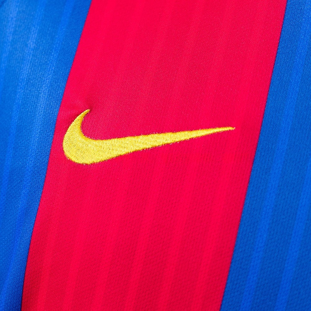 Barcelona Jersey 2016/17 Home Retro Football Kit Long product image 4