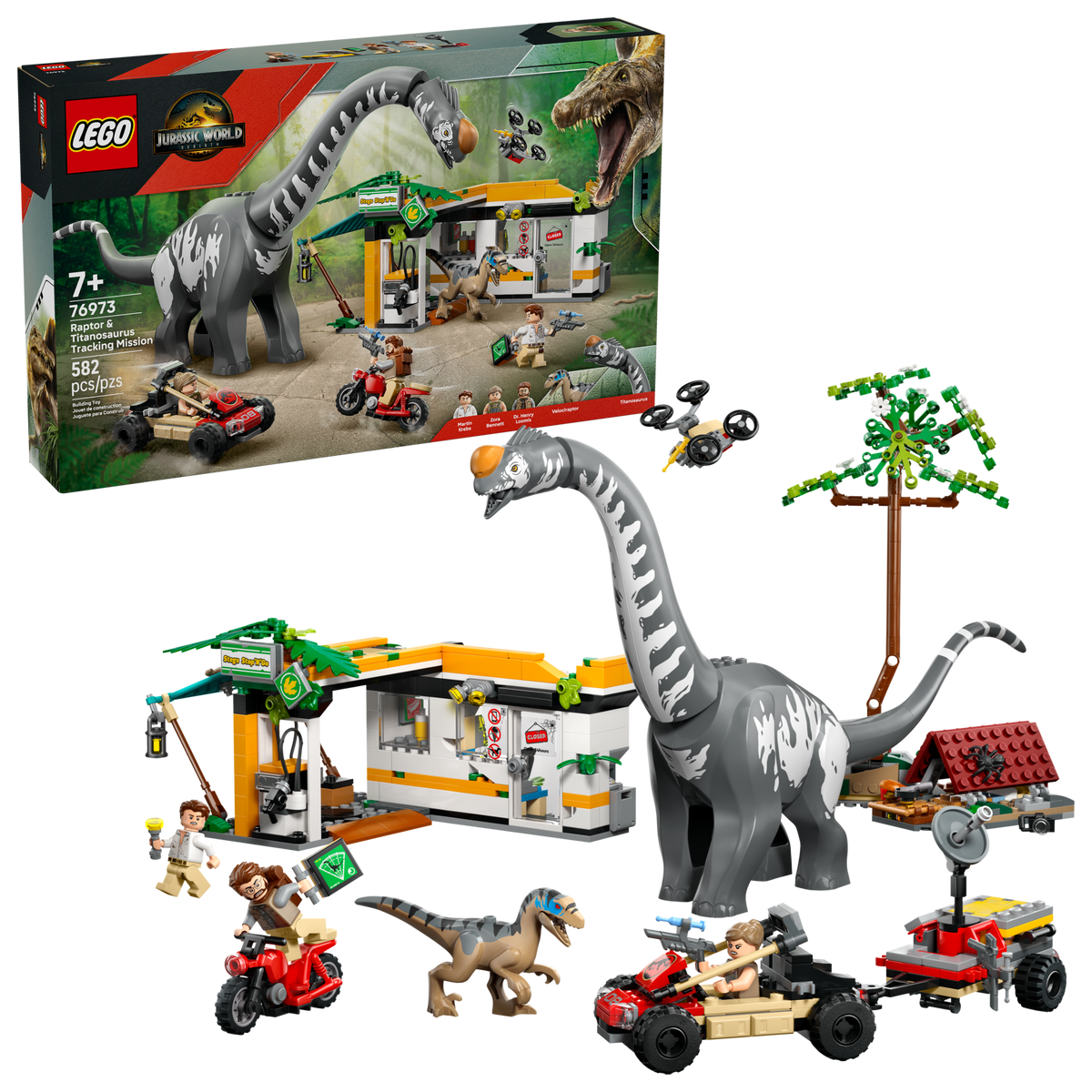 76973 Raptor & Titanosaurus Tracking Mission product image 2, provided for visual reference and product detail review