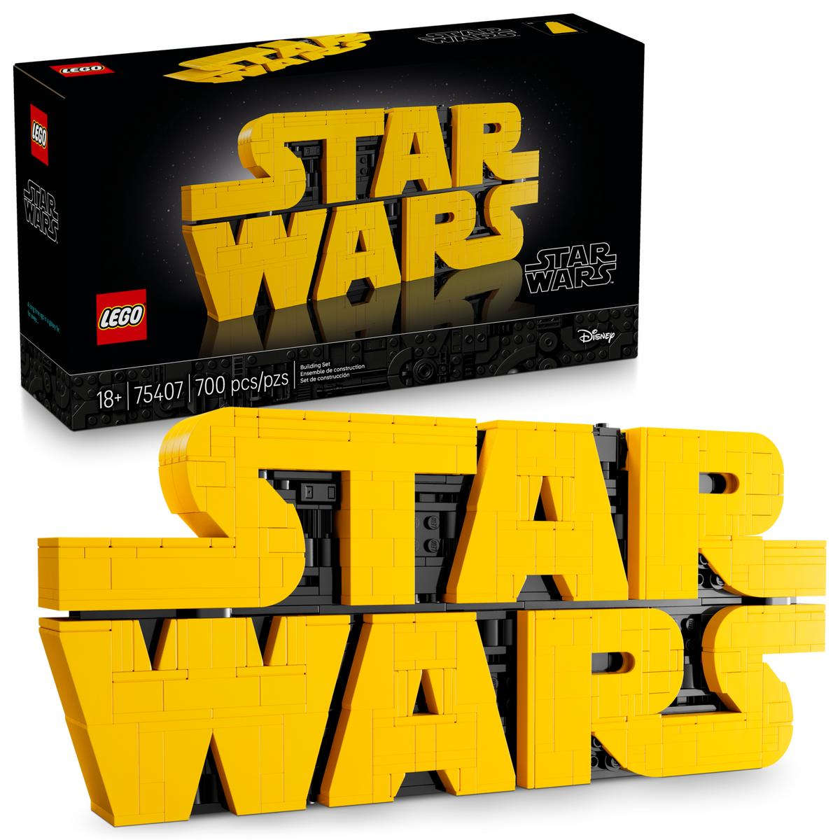 75407 Brick-Built Star Wars™ Logo product image 1, provided for visual reference and product detail review