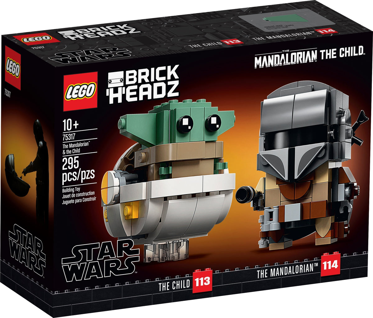 75317 Brickheadz Mandalorian & The Child product image 1, provided for visual reference and product detail review