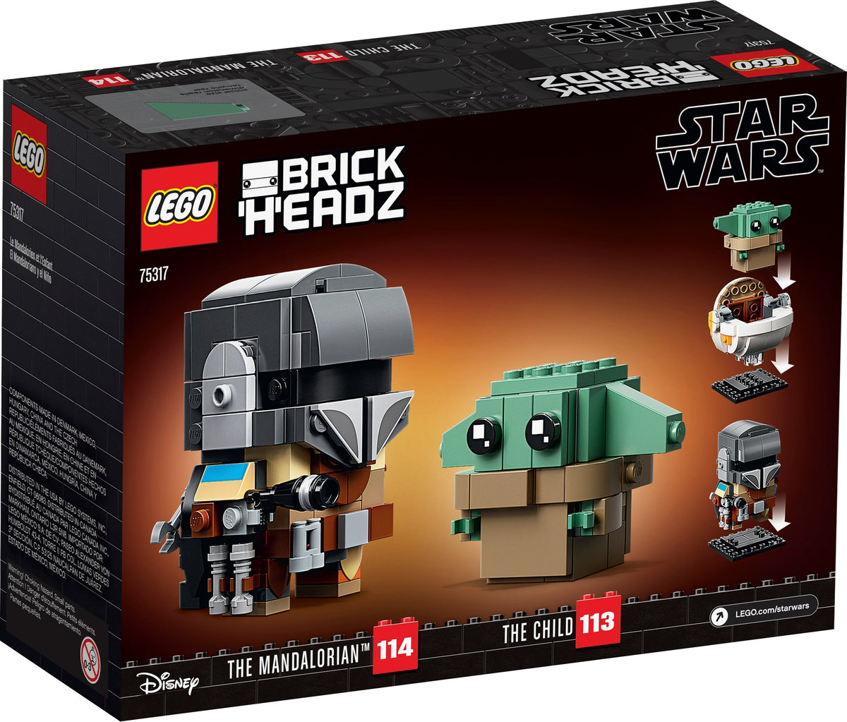 75317 Brickheadz Mandalorian & The Child product image 3, provided for visual reference and product detail review
