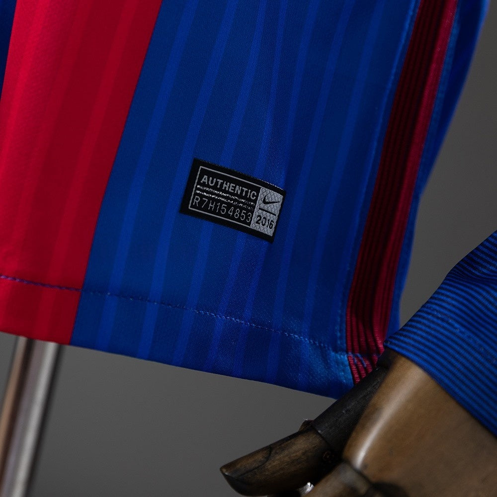 Barcelona Jersey 2016/17 Home Retro Football Kit Long product image 2