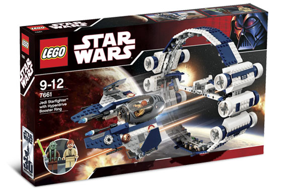 7661 Jedi Starfighter with Hyperdrive Booster Ring (Certified Complete) (Retired) product image 1, provided for visual