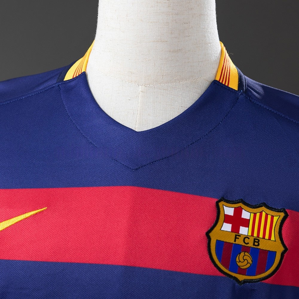 Barcelona Jersey 2015-16 Home Retro Kit Long Sleeves product image 7