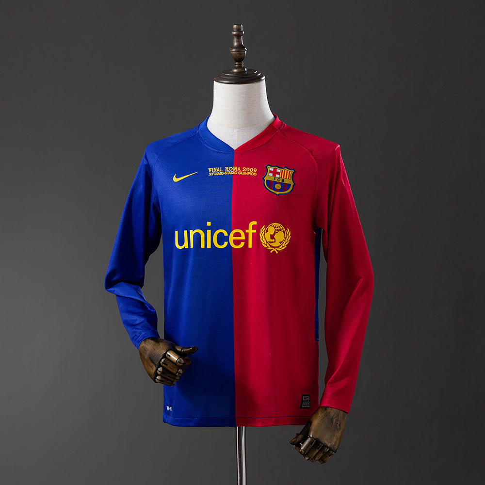 Barcelona Jersey 2008-09 Home Retro Football Kit Long product image 1