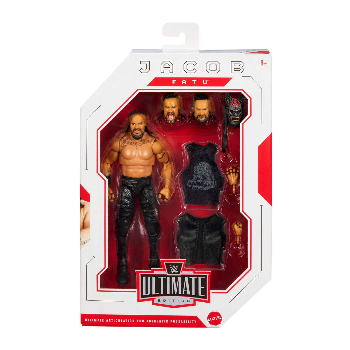 Jacob Fatu -Series 32- (WWE Ultimates, Mattel) *SEALED* product image 1, provided for visual reference and product detail