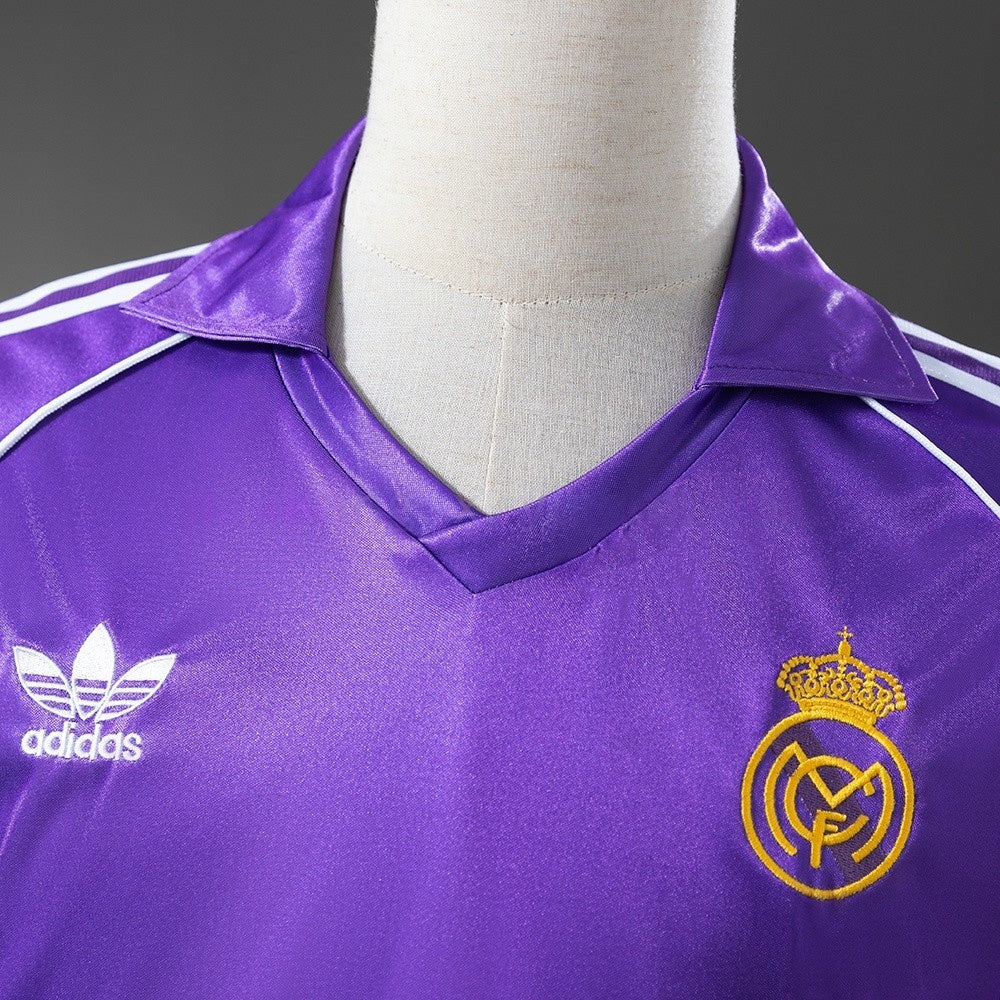 Real Madrid Jersey 1984-85 Away Retro Football Kit Long product image 7