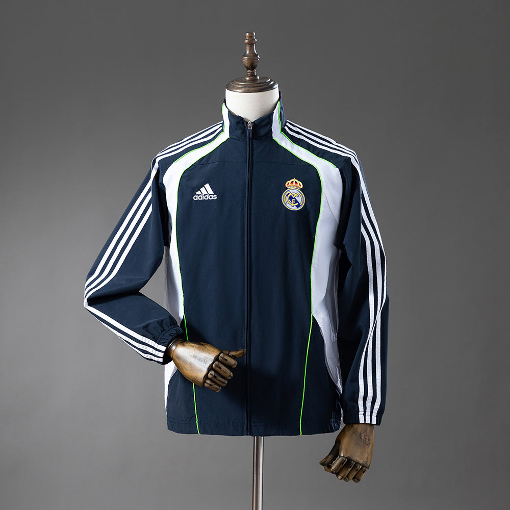 Real Madrid Windbreaker 2025-26 Navy Blue & White Football product image 1