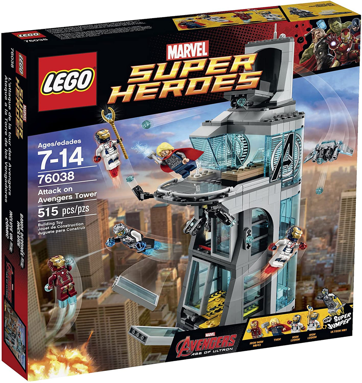 76038 Attack on Avengers Tower (New Sealed) (Retired) product image 1, provided for visual reference and product detail