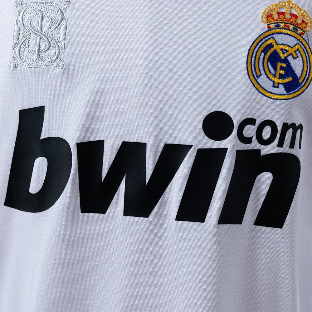 Real Madrid Jersey 2009/10 Home Retro Football Kit Long product image 7