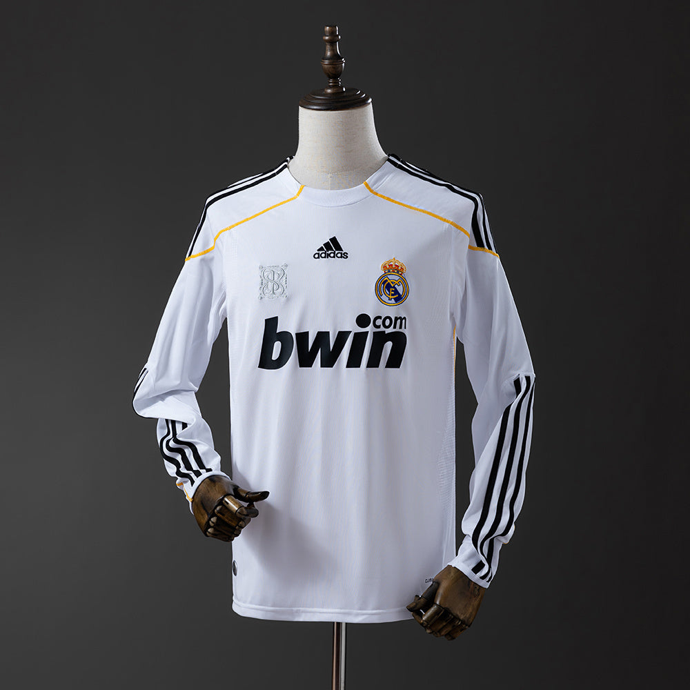 Real Madrid Jersey 2009/10 Home Retro Football Kit Long product image 1
