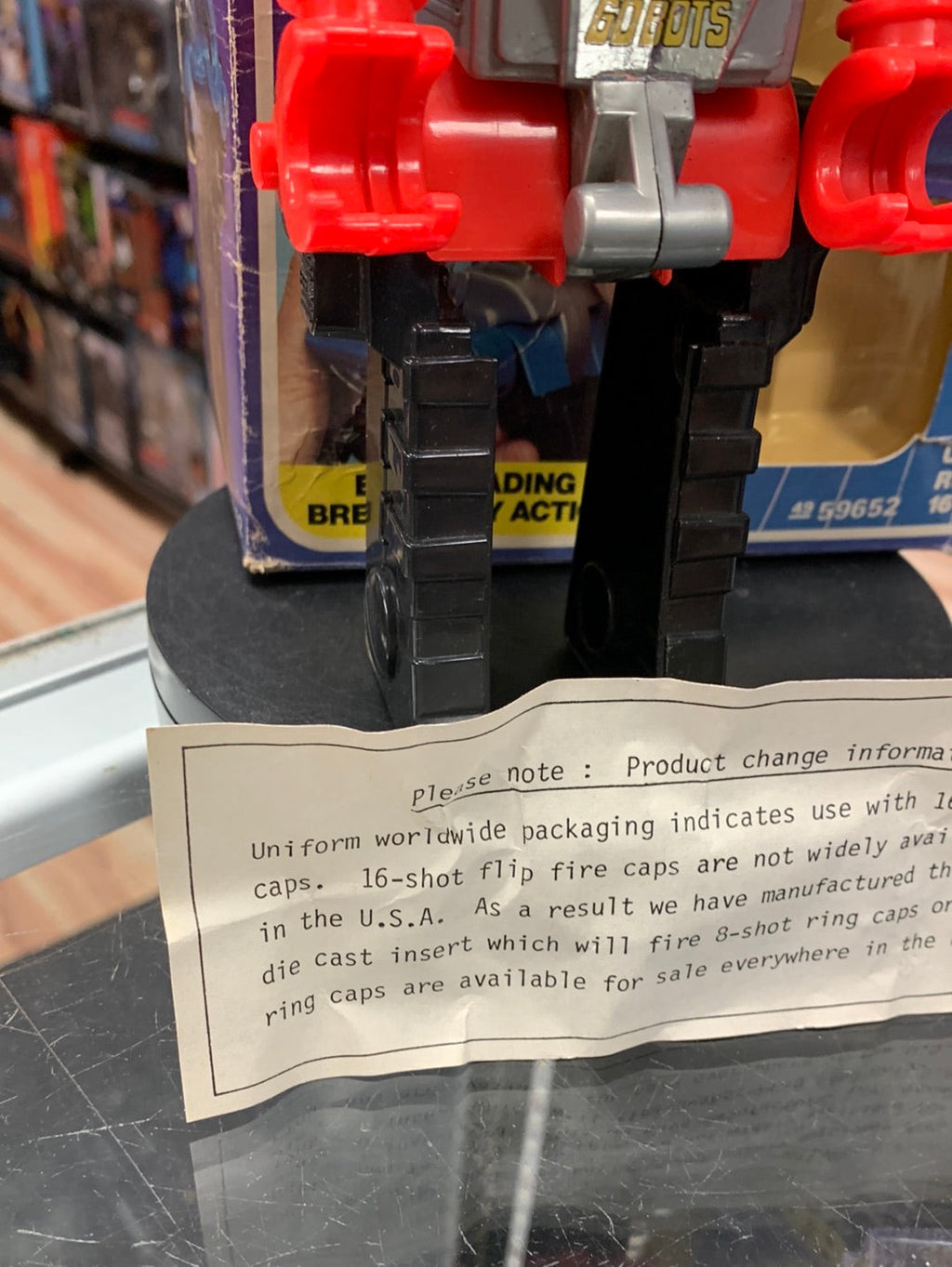 Vintag Ro-Gun Cap Pistol 59652 (GoBots, Arco 1984) Open Box product image 5, provided for visual reference and product