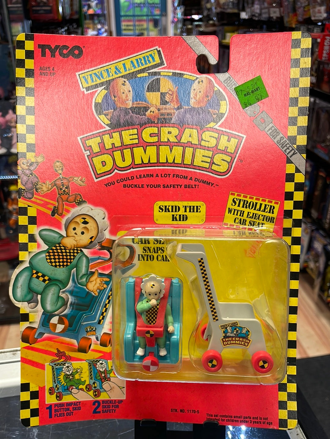 Skid the Kid (Vintage Incredible Crash Dummies, TYCO) SEALED product image 1, provided for visual reference and product