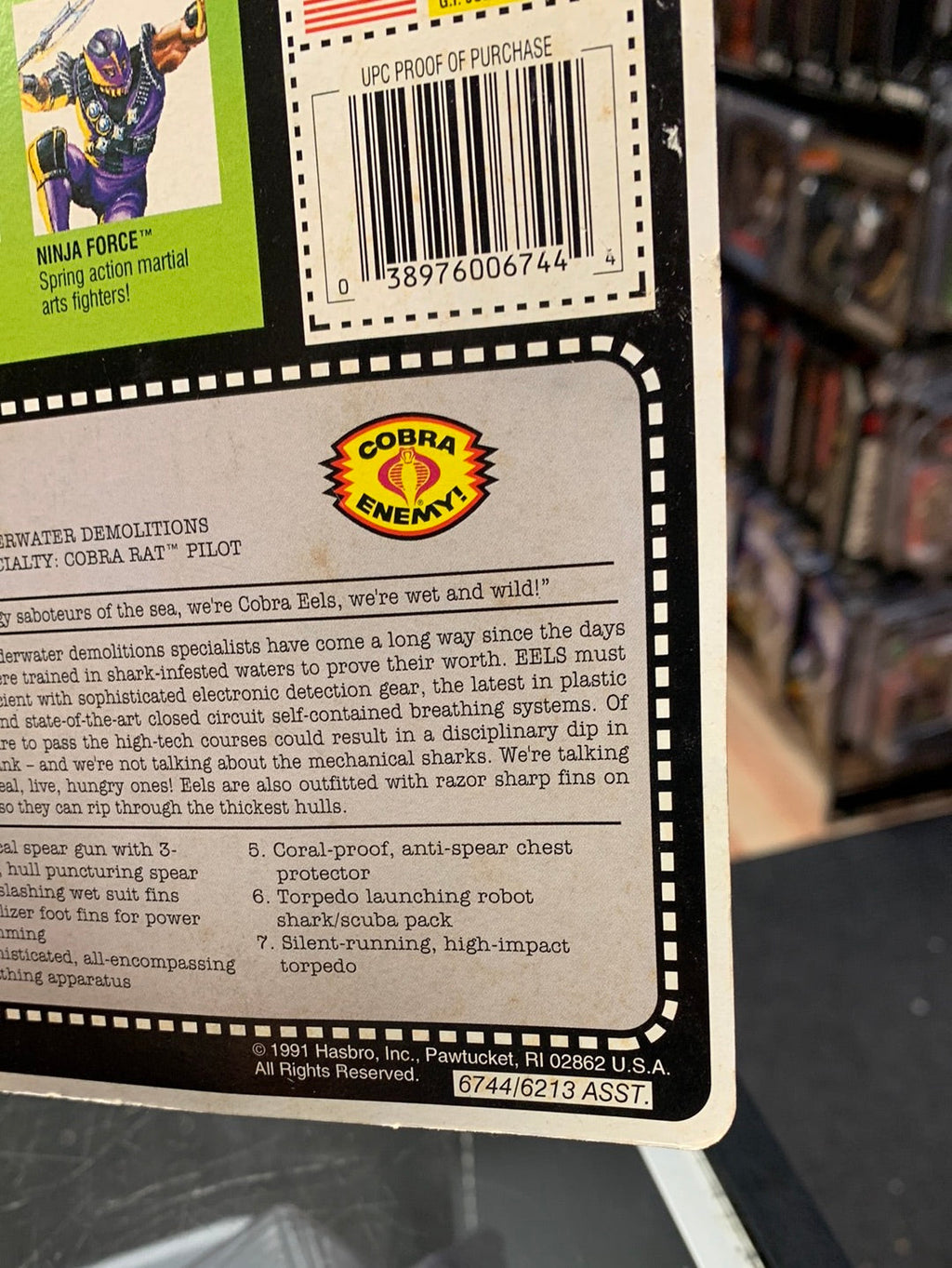 Eel Cobra Underwater Specialist v2 (Vintage GI Joe, Hasbro) Sealed product image 11, provided for visual reference and