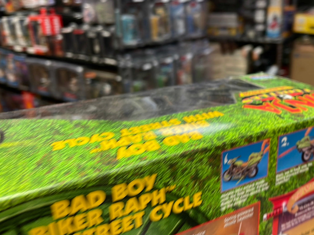 Bad Boy Biker Raphael with Street Cycle SEALED (Vintage TMNT Ninja Turtles, Playmates) product image 11, provided for visual