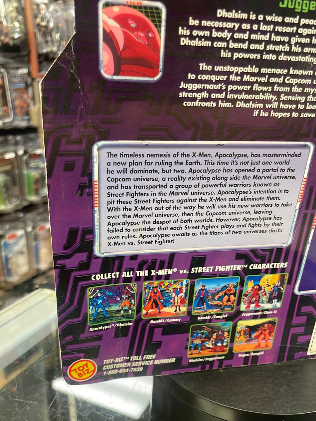 Juggernaut vs Dhalsim Variant (X-Men vs Street Fighter, Toybiz) SEALED product image 13, provided for visual reference and