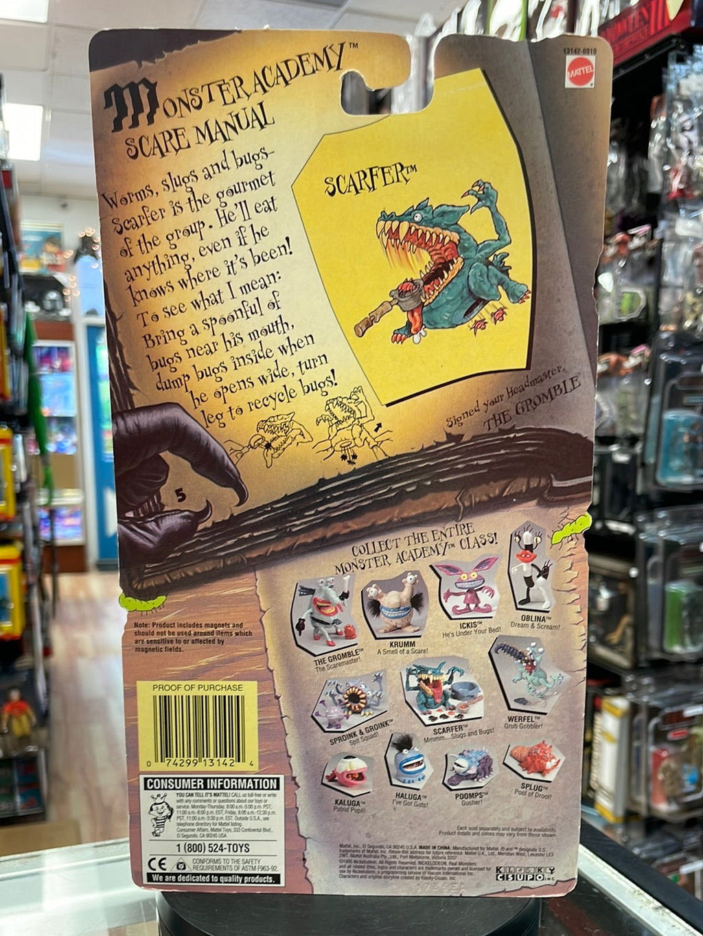 Scarfer (Vintage Nickelodeon Real Monsters, Mattel) Sealed product image 9, provided for visual reference and product detail