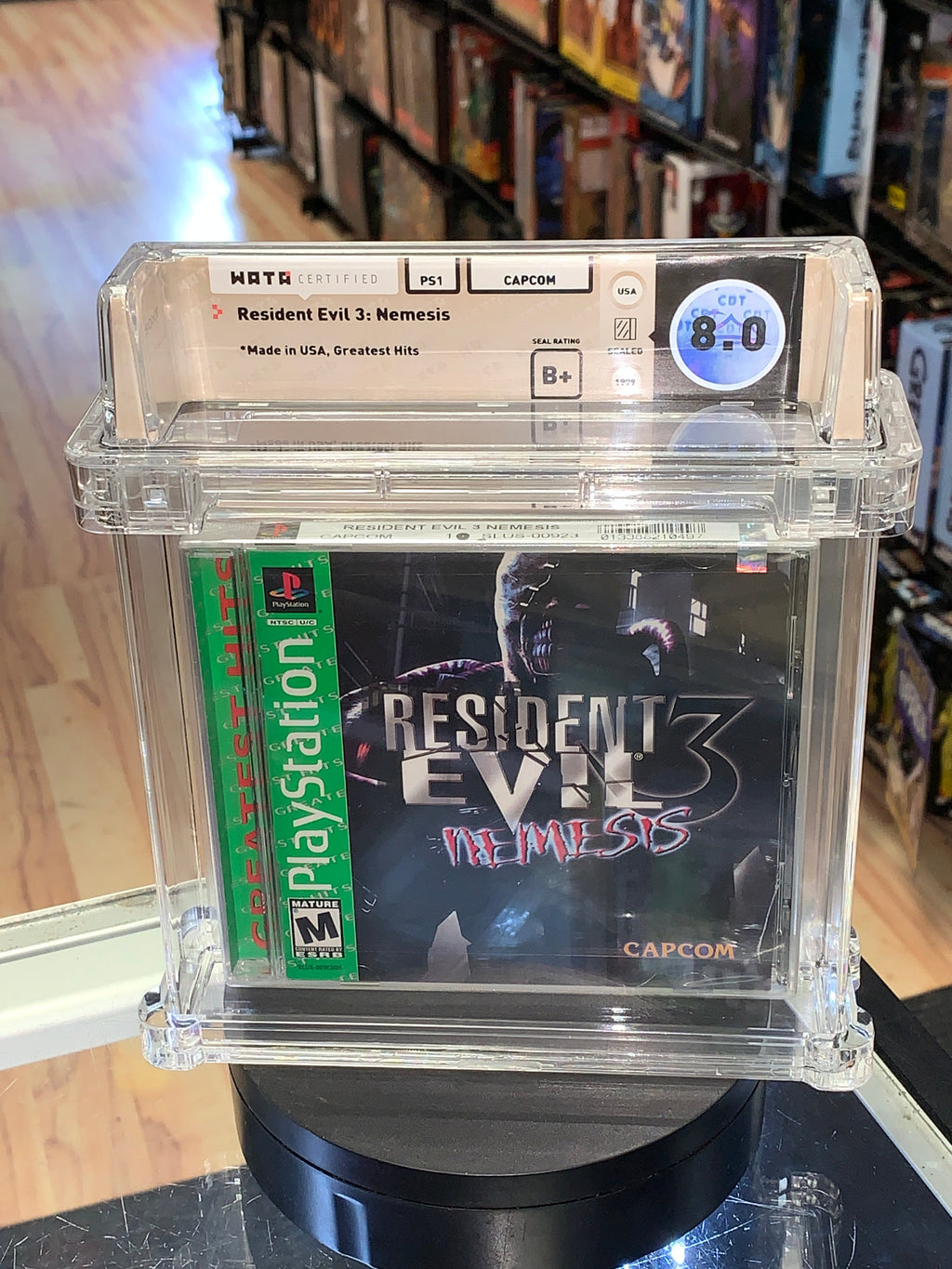 Resident Evil 3: Nemesis GH (PS1 Sony PlayStation, Sealed) **WATA Graded 8.0** product image 2, provided for visual