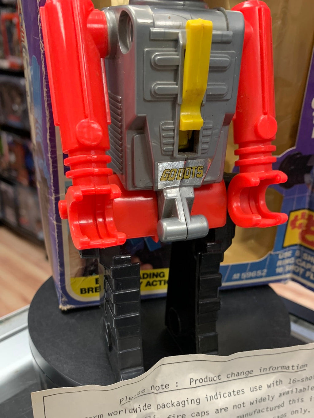 Vintag Ro-Gun Cap Pistol 59652 (GoBots, Arco 1984) Open Box product image 4, provided for visual reference and product