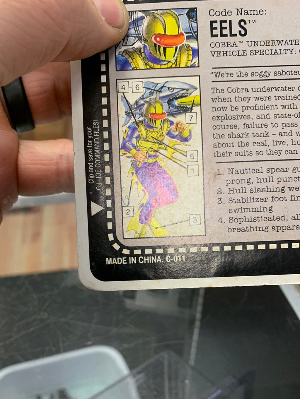 Eel Cobra Underwater Specialist v2 (Vintage GI Joe, Hasbro) Sealed product image 10, provided for visual reference and