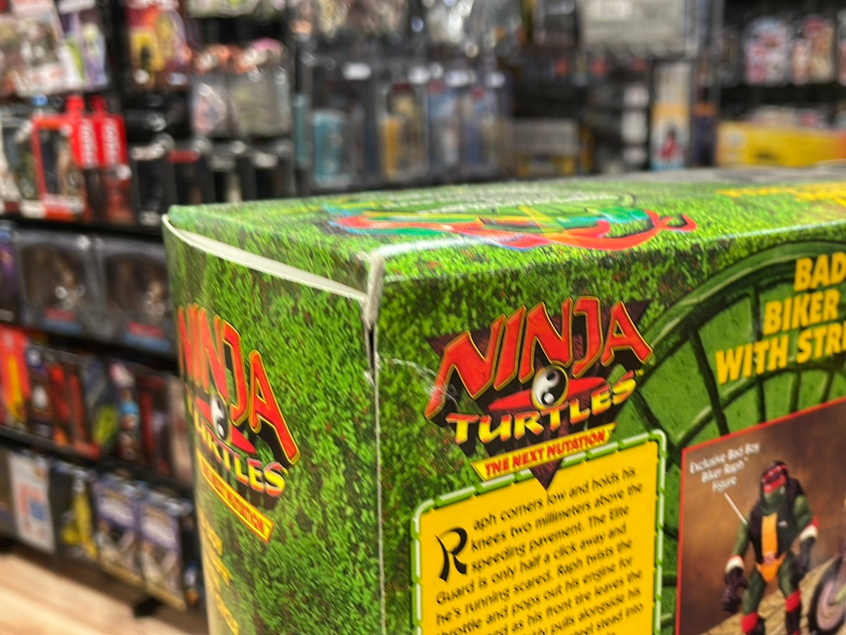 Bad Boy Biker Raphael with Street Cycle SEALED (Vintage TMNT Ninja Turtles, Playmates) product image 9, provided for visual