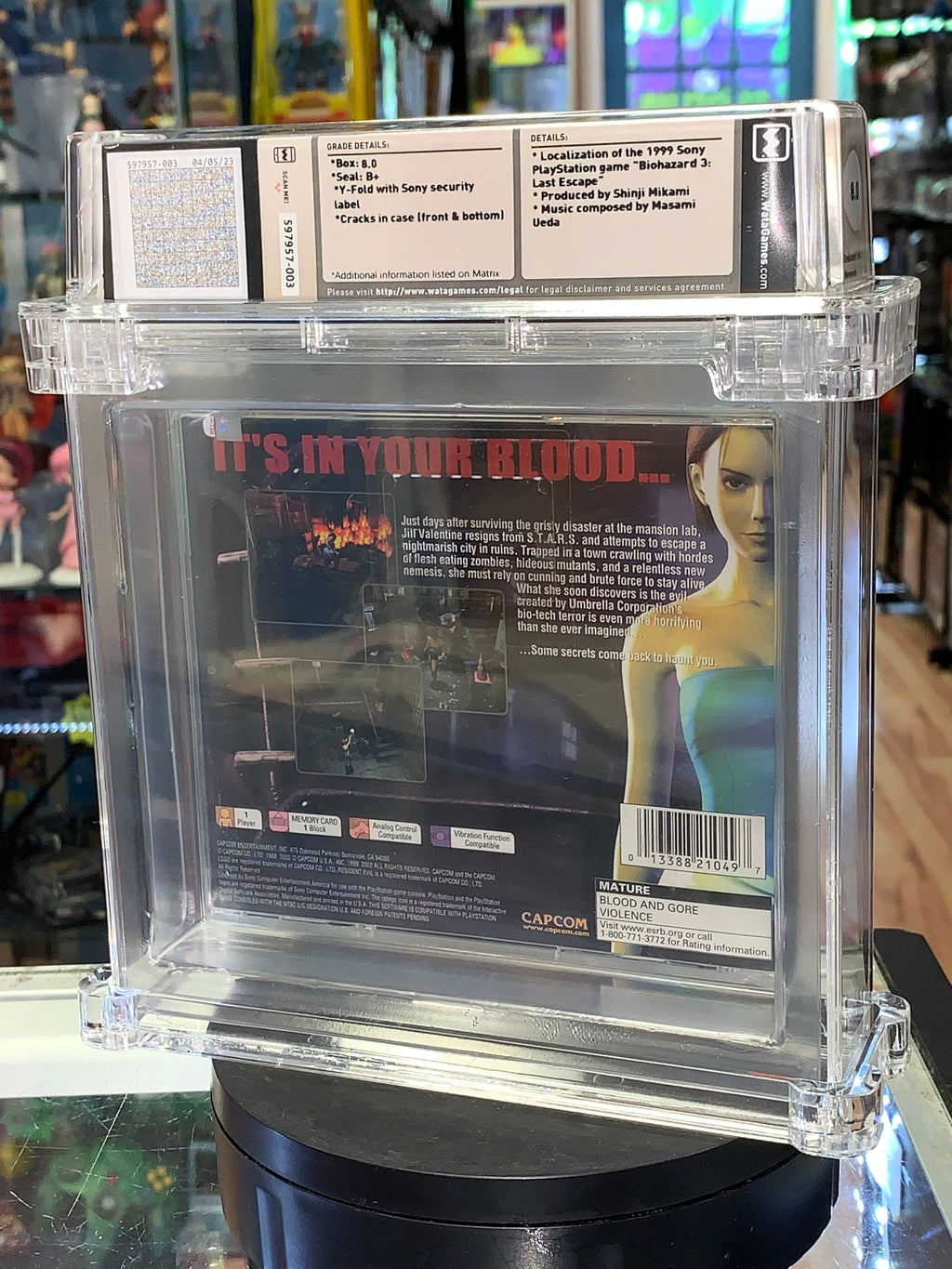 Resident Evil 3: Nemesis GH (PS1 Sony PlayStation, Sealed) **WATA Graded 8.0** product image 6, provided for visual