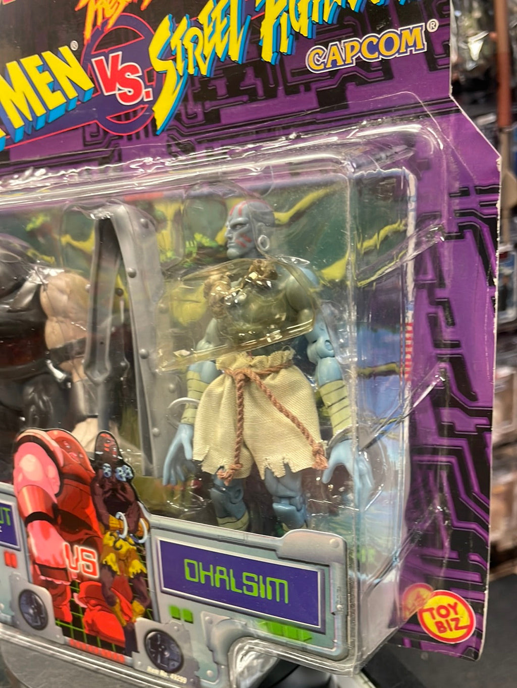 Juggernaut vs Dhalsim Variant (X-Men vs Street Fighter, Toybiz) SEALED product image 7, provided for visual reference and
