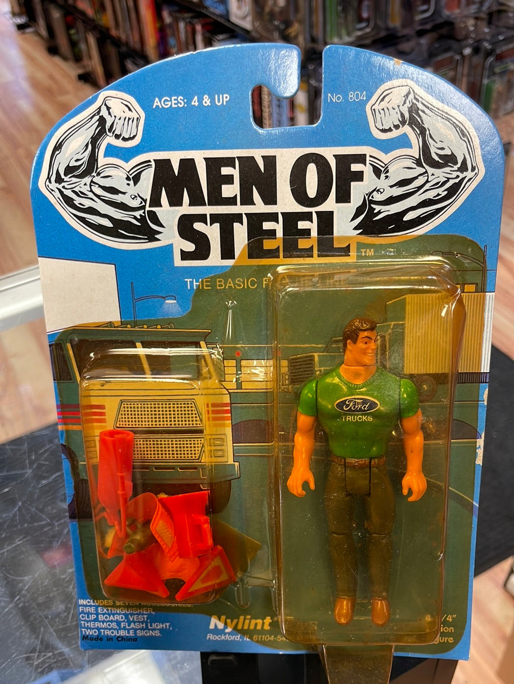 Ford Truck Driver 3.75 figure (Vintage NYlint, Men of Steel 1989) product image 1, provided for visual reference and product