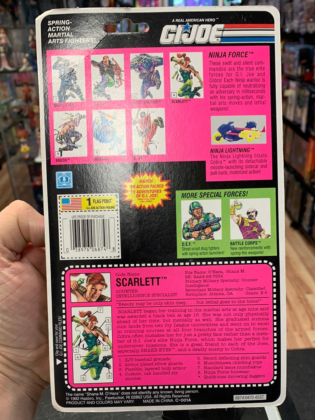 Ninja Force Scarlett (Vintage GI Joe, Hasbro) Sealed product image 11, provided for visual reference and product detail