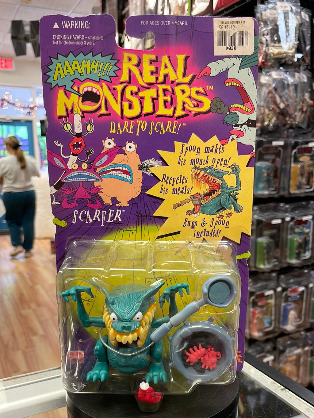 Scarfer (Vintage Nickelodeon Real Monsters, Mattel) Sealed product image 1, provided for visual reference and product detail