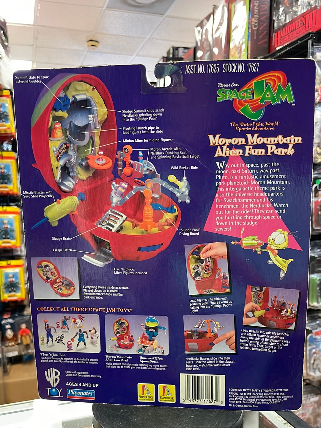 Vintage Moron Mountain Alien Fun Park (Space Jam, Mighty Max Playmates) SEALED product image 12, provided for visual