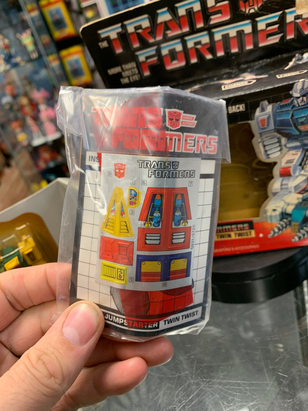 Vintage Jumpstarter Twin Twist 5931(Transformers, Hasbro) UNUSED CONTENTS product image 5, provided for visual reference and