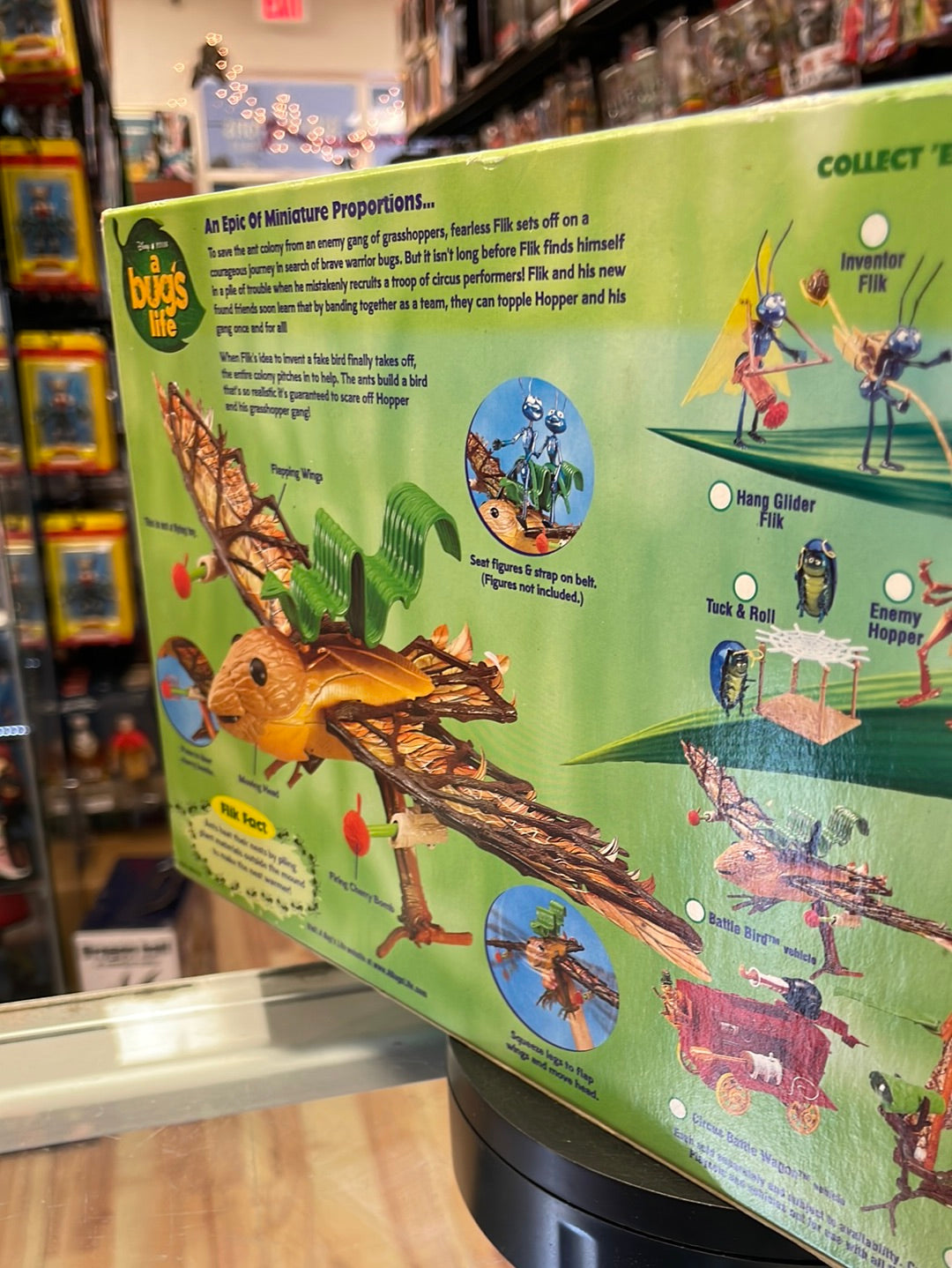 Vintage Battle Bird Vehicle (Disney Bugs Life, Mattel) SEALED product image 8, provided for visual reference and product